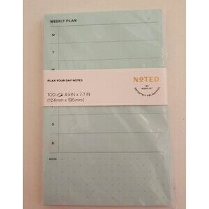 Noted By Post-It Planning Notes Plan your day Pale Green 100 sheets 4.9x7.7